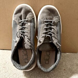 Hey Dude Women Size 9 Kenina Sparkling Grey Laced Slip On Comfort Casual Summer